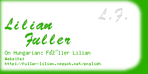lilian fuller business card